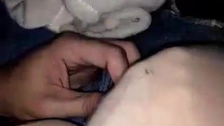 Panty footjob (cumshot)