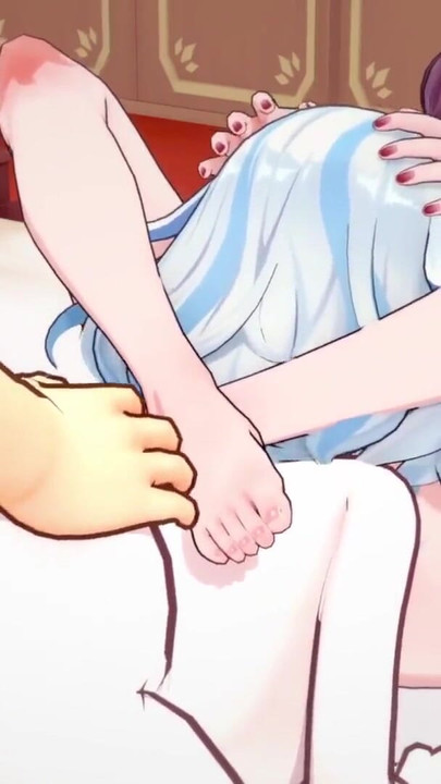 Captivating moment from "Hu tao and Furina double Sex with Aether - Genshin Impact Hentai"