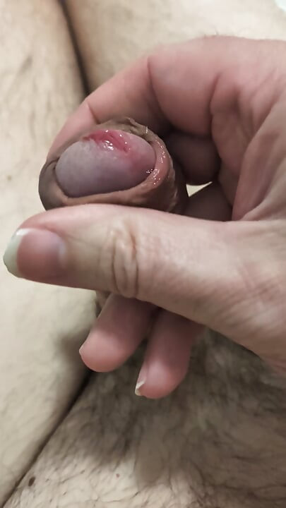 내 작은 자지를  Wanking