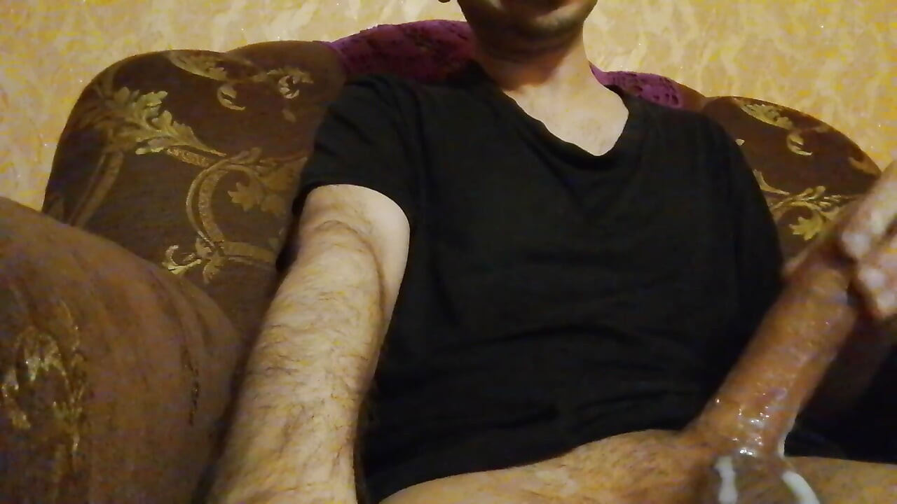 Horny Guy Jerking and Cumming. so Much Thick Cum