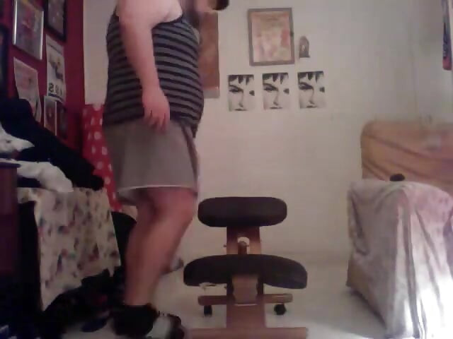 Stripping Wanking Dildo Fat Ass Pig