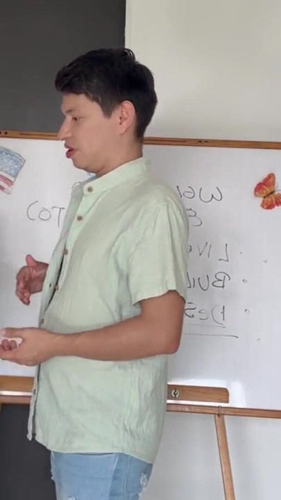 I'm late to class because I sucked dicks in the school bathroom, and to make it up to my teacher, I let him fuck my ass. | Clip 1