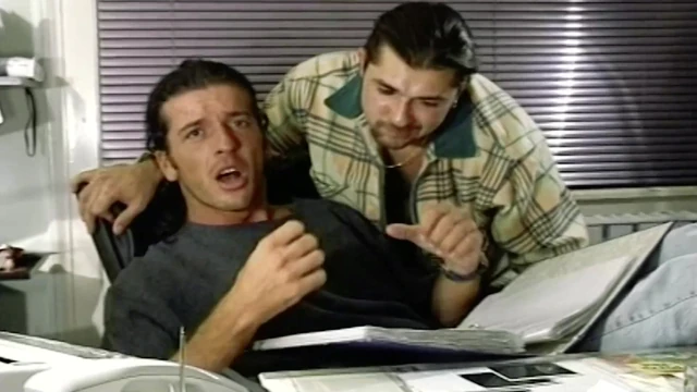 Busty dark haired German babe fucking her dude in the office