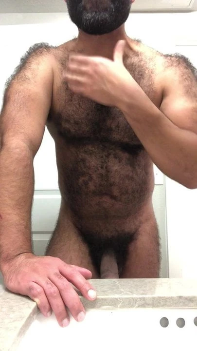 Furry cub showing off