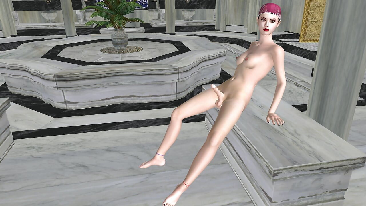 Smuk Shemale Ryster Pik Sidder I Hall 3D Tegneserie Hentai