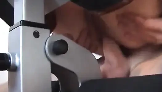Dirty redhead granny pisses before having anal sex with young guy