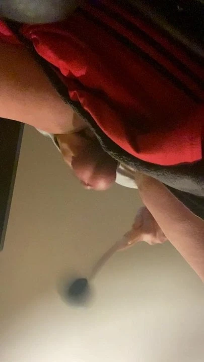 Ball busting with cum
