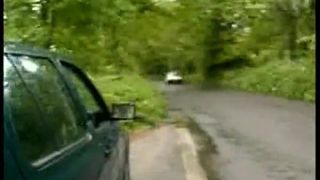 Pissing from car