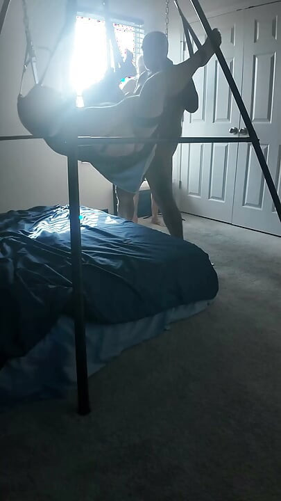 Putting Sissy Stepdaddy in the Sling