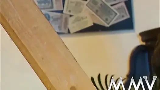 Big breasted blondie tasting the hot sperm