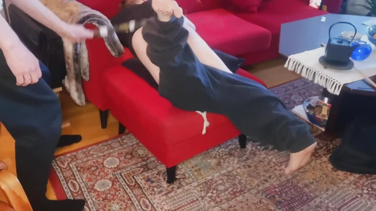 Amateurboy is punished on hands feet and ass