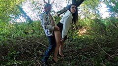 A walk in the woods with stepdaddy end in sex and cum
