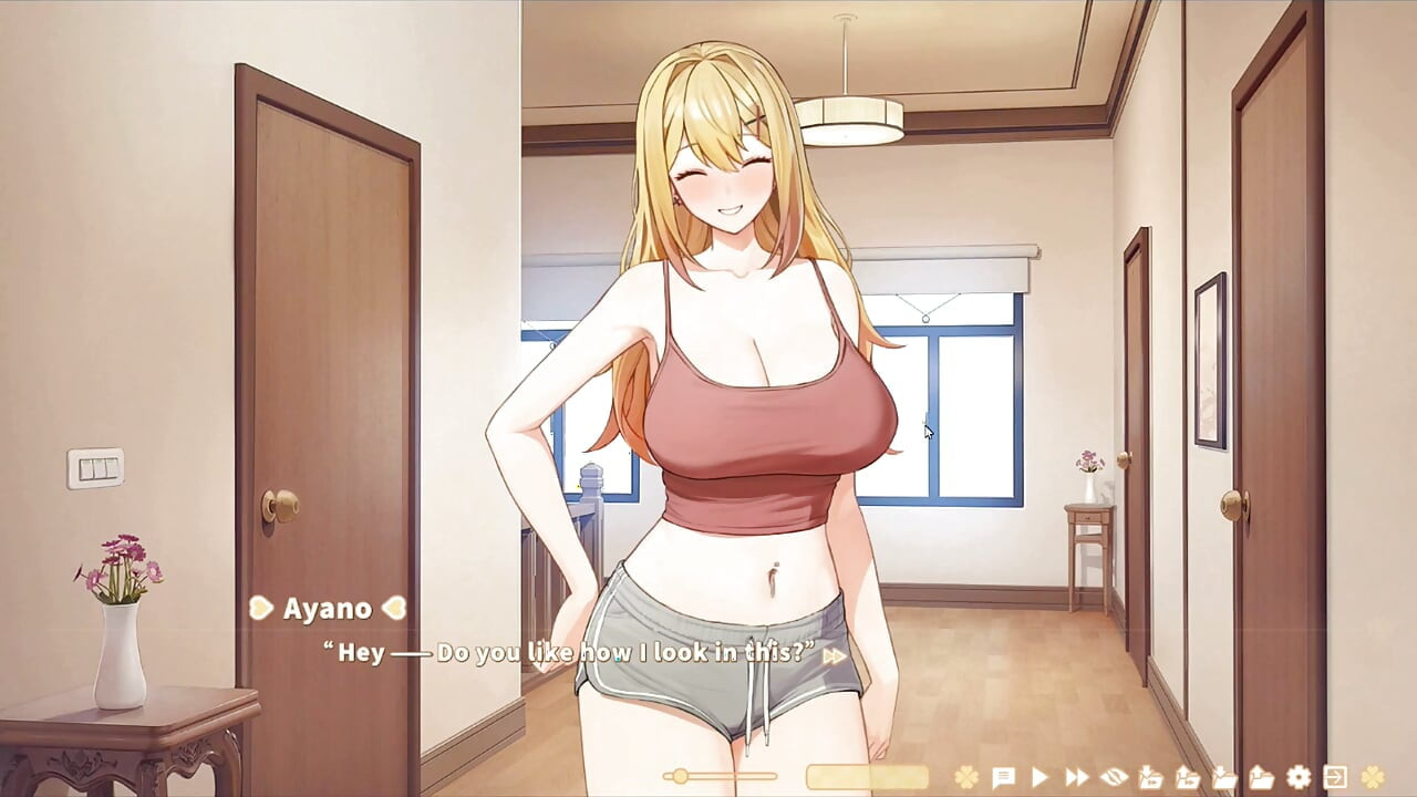 Hentai-Spiel - Ayano Cowgirl szene - Hentai gameplay-Animation