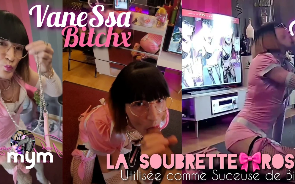 The Pink Maid Used as a Cock Sucker. Caught Playing the Whore. Vanessabitchx