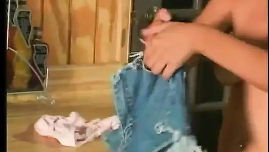 Marvellous desired blond bitch gets boned in kitchen