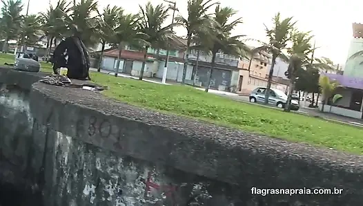 Play between friends ends up having sex on the beach