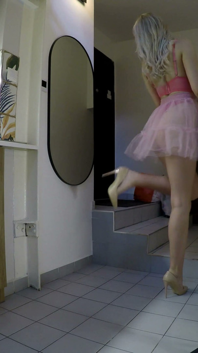 Solo Girl Hot Tattooed Slut prepares for Porn Shooting in a Leon Lambert Scene with a Transparent Skirt and Pantiless | Clip 1