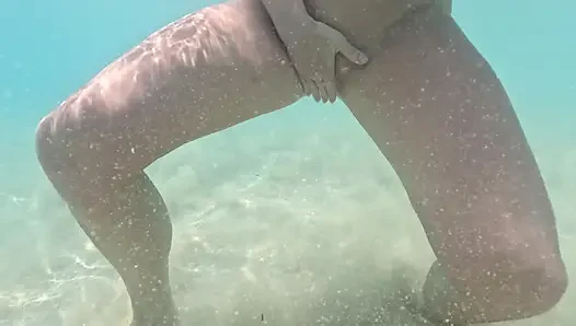 Naked Paradise -Underwater play with naked girl