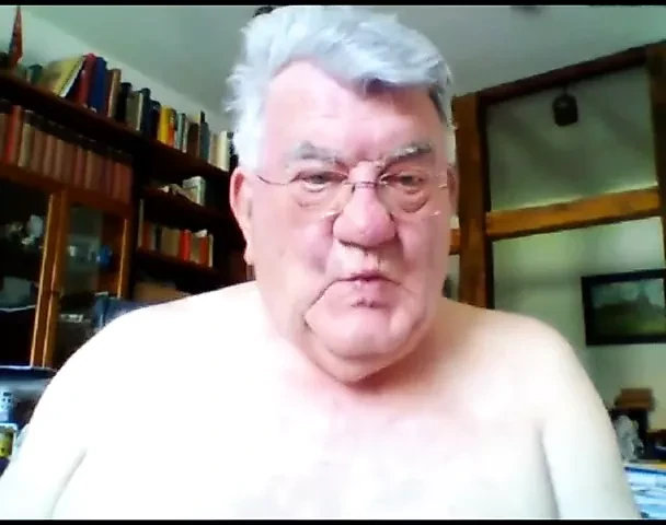 grandpa cum on webcam
