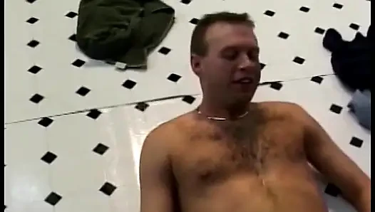 Dude has oral sex and rails trashy whore in bathroom