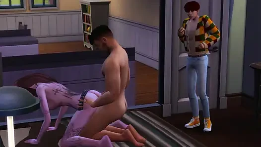 My friend fucked my girlfriend and they went to sleep cuckold sims 4 l 3d l cartoon l wife