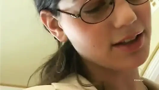 Hard gangbang for a brunette