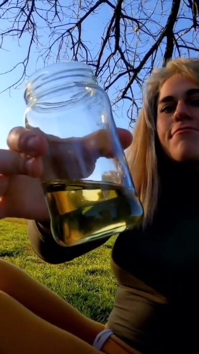 Key moment from "drinking piss in public, high risk in the streets, beginner slut !!! 4k"