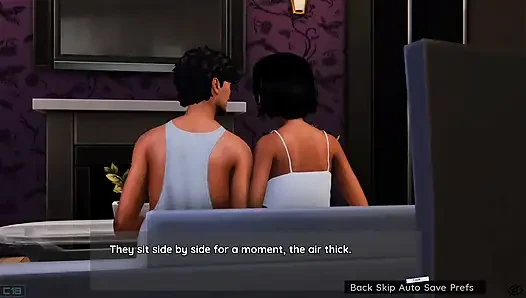 Meena and Ronnie orgasm in hall