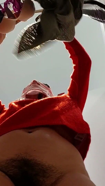 Naughty sexy milf tries on clothes naked. I spy on a hairy mom, hairy pussy, big tits, big ass. | Clip 2