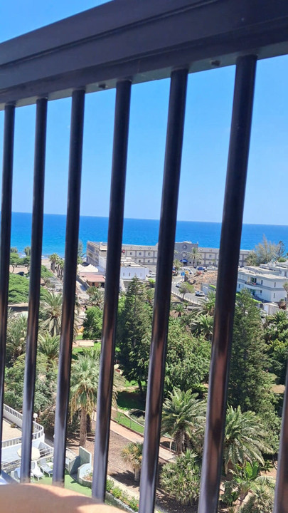 Sunbathing on the balcony