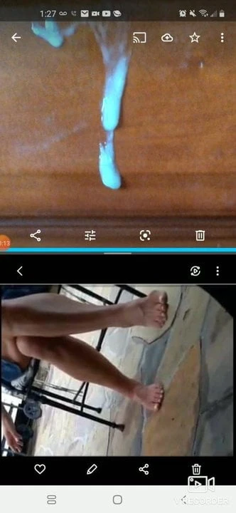 Lusy cum tribute to her legs and feet