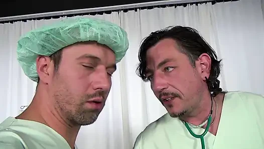 Pussy controll in the hospital...threesome pussy fucking