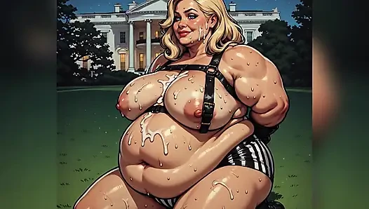Strong BBW Women Covered in Cum Art