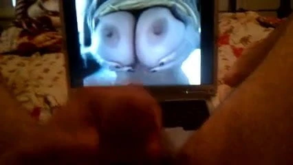 Cum on big tits cam girl