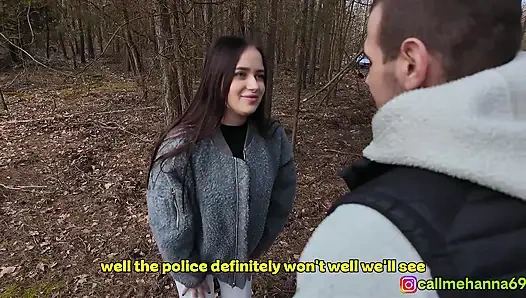 Ich suchte nach Pilzen im wald, aber der waldbesitzer hat mich einfach geschraubt