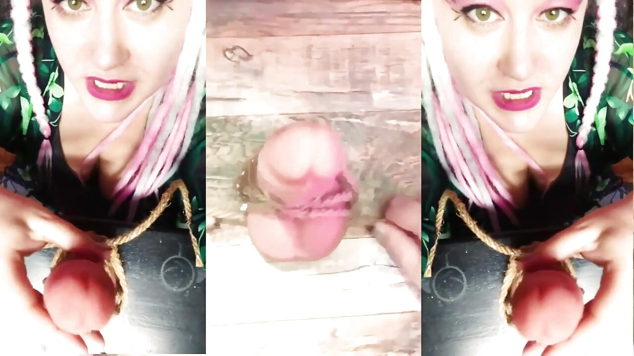 Tied up Cock and Balls JOI with Ball Punching