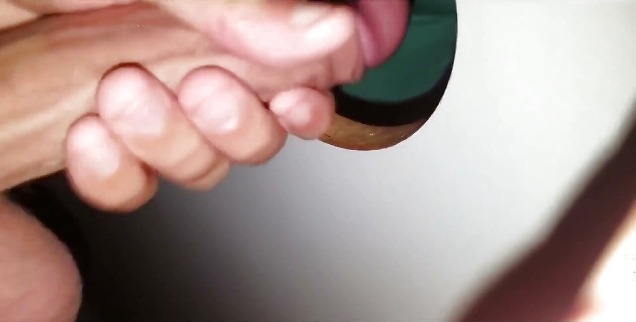 Cute Girlfriend Nervous at Gloryhole Gets Filled