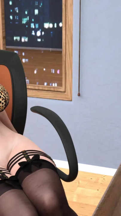 Zapanjujući trenutak iz "Sexbot 8 Emily masterbate na njegovoj stolici"