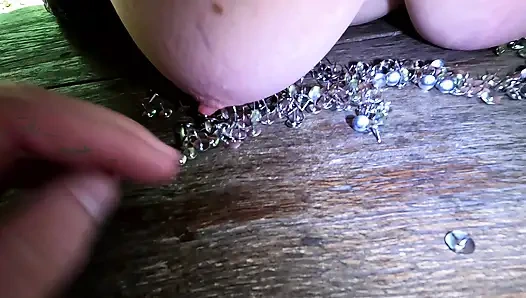 Put your tits in the thumbtacks