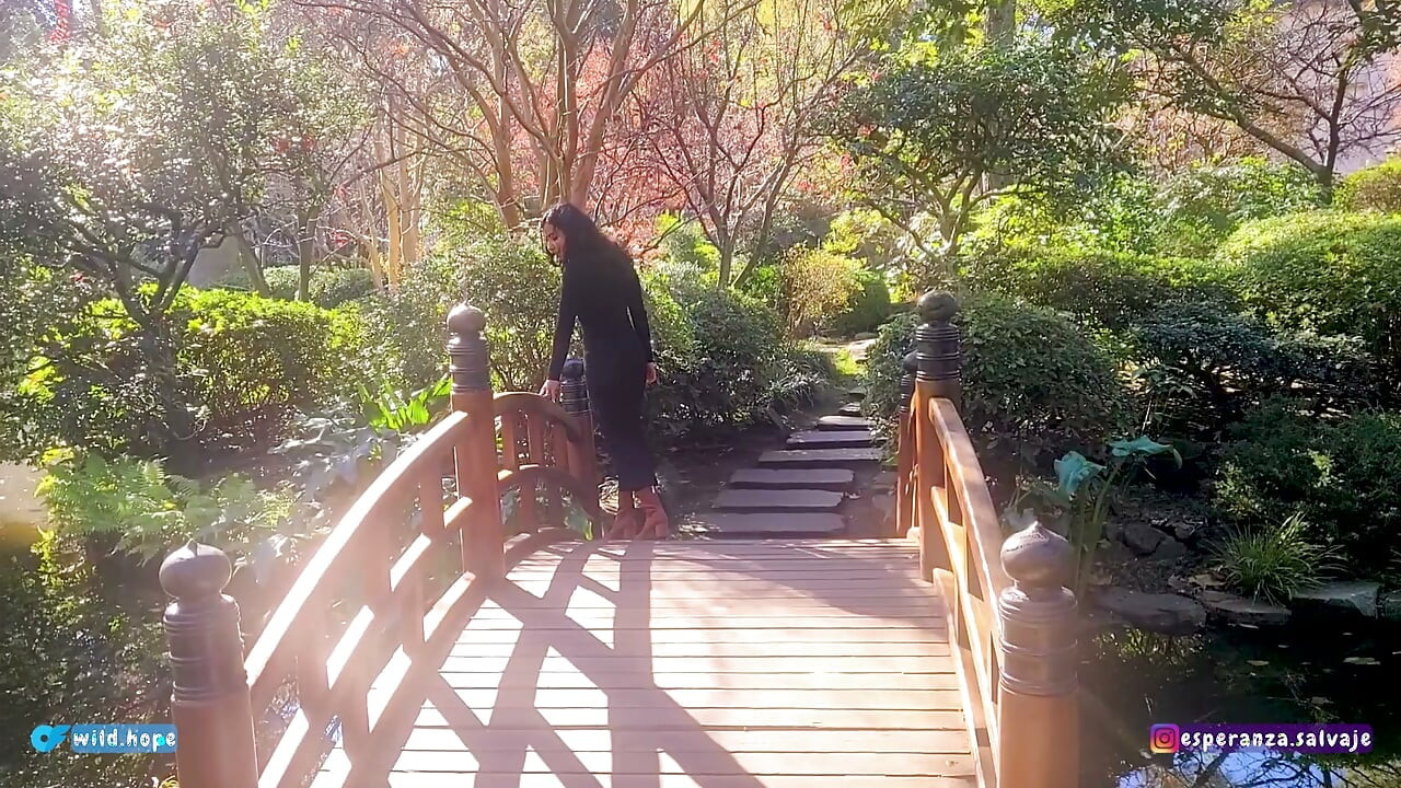 Fiery petite Latina reunites with her ex in an autumn garden, hardcore and horny sex and milk all over her body