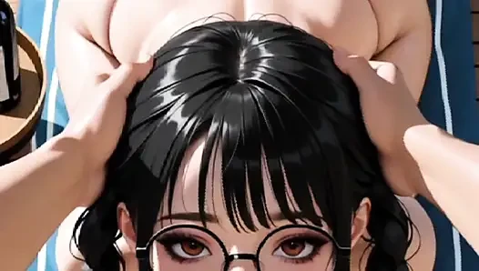 Hentai anime - büyük memeli ve büyük götlü kadın yarak emiyor