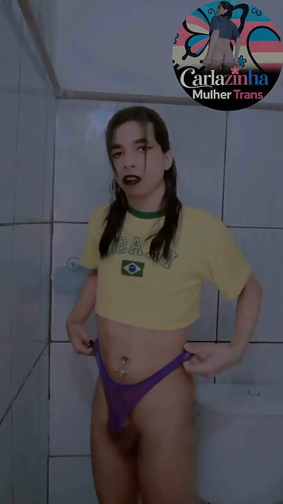 Carla Whore in a T-shirt From Brazil and the Hard Cock