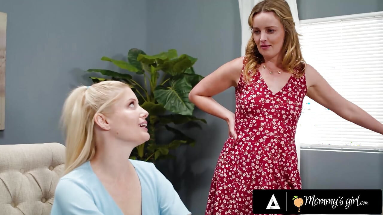 MOMMY'S GIRL - MILF Charlotte Stokely & Stepdaughter Khloe Kingsley Risk Getting Caught Eating Pussy