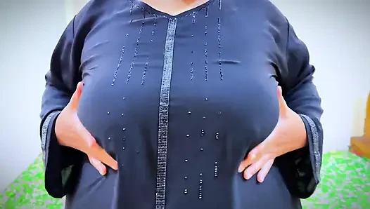 Arab Hot Stepmom Gets Horny After Coming From Road in Hotel Bed & I See Her Big Ass & Start Handjob