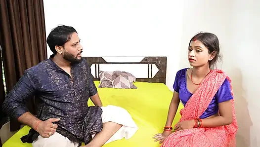 Yeni evli Hintli bahu sıkı amcığında sasur ji tarafından sikiliyor Hintçe ses