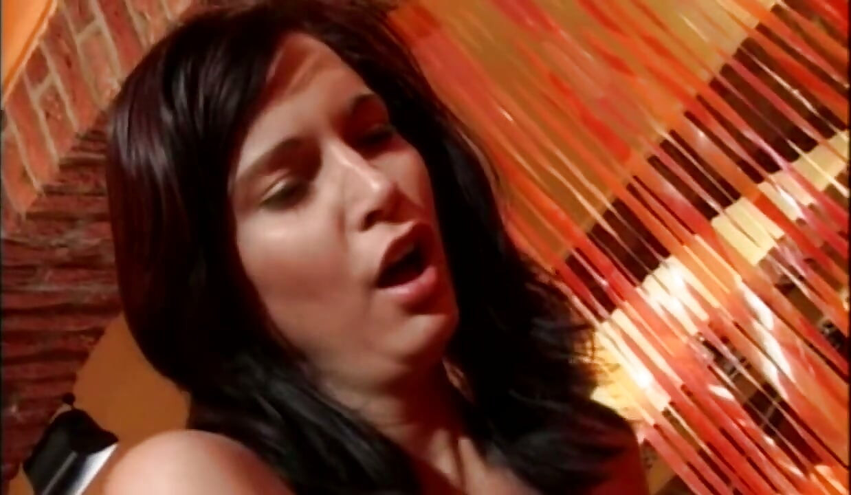 Brunette Lesbian Threesome with Dildo