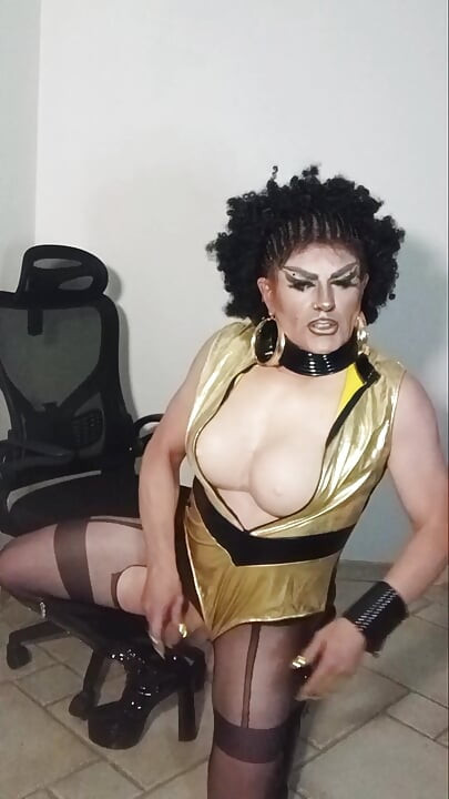 Pretty mature transvestite slut still very excited after sucking and receiving a facial ejaculation from a guy at a rest stop