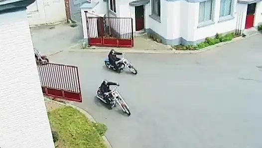Boss of Bikers Gang Invites Exotic Dancer with Slant Eyes and Big Melons Togive Couple of Them a Lead