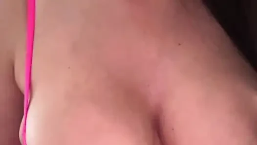 Stepmom in stockings with big tits