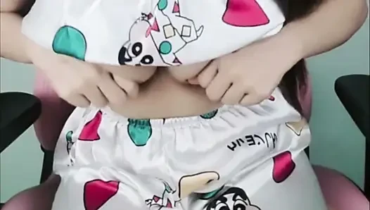 Horny Thai girl stabs her pussy with a dildo before bed. RealThaiSolo